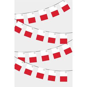 Guirlande de drapeaux rectangulaires de Malte pour décorations de fête - Product Image 1