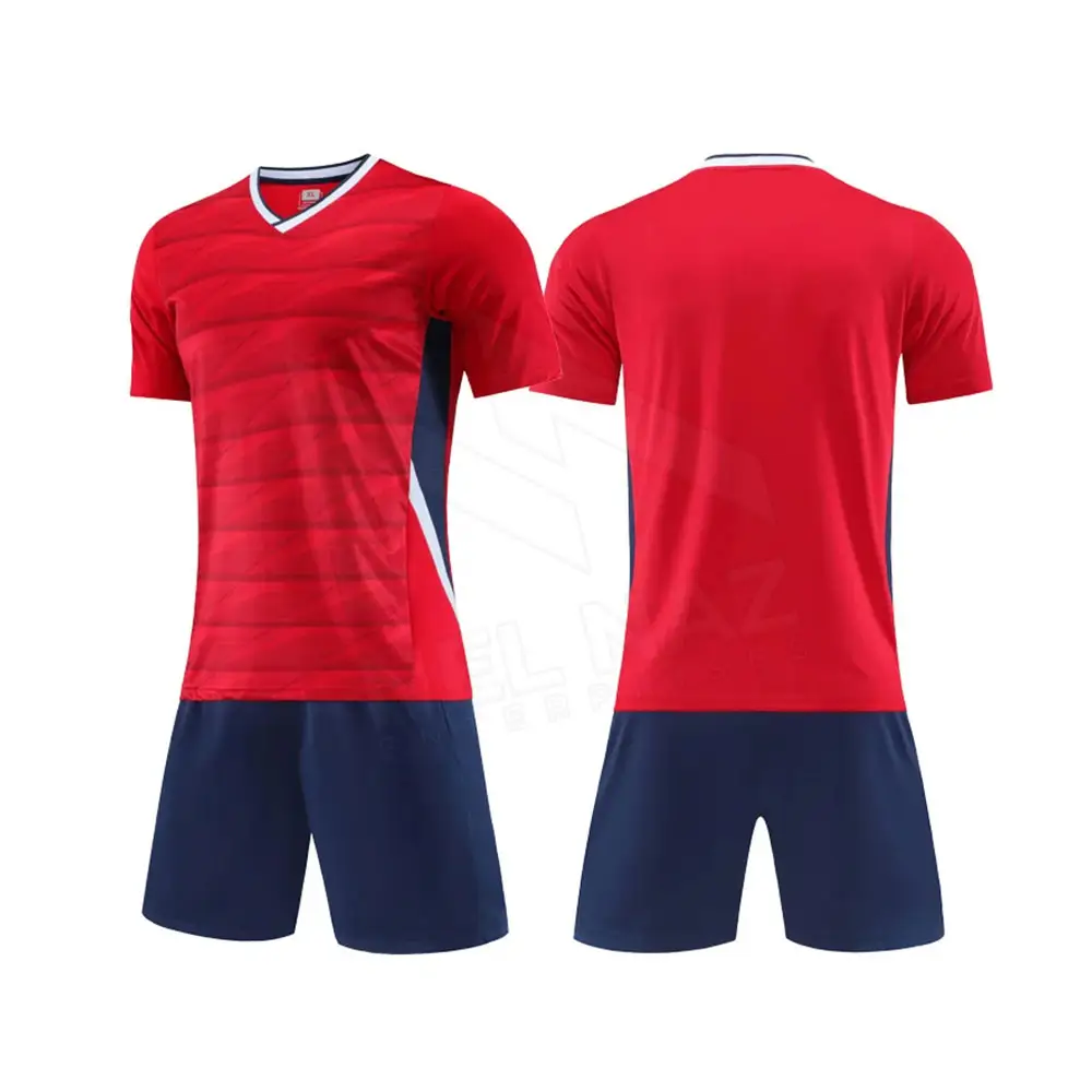 Soccer Uniform Custom Football Shirt Football Uniforms Sublimated Soccer Jersey Quick Dry Black Red Soccer Jersey