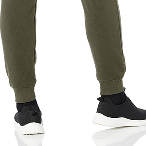 Pantalones Deportivos de Algodón Verde Oliva para Hombre, Cintura Elástica con Cordón, Estilo Casual, Bolsillos Laterales, Peso Medio, para Otoño - Product Image 3