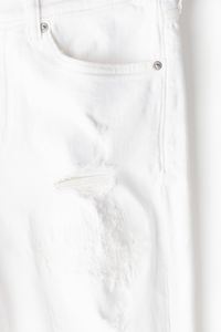 กางเกงยีนส์ผ้าฝ้าย100% รัดรูปคุณภาพสูงของผู้ชาย5กระเป๋าผ้ายืดสีขาวเข้มยืดได้สำหรับใส่สบาย @ ขายส่งราคาโรงงาน - Product Image 3