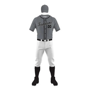 Conjunto de camisetas de béisbol personalizadas para hombre, estampado de rayas por sublimación, camisetas y pantalones de béisbol en blanco, uniforme - Product Image 2