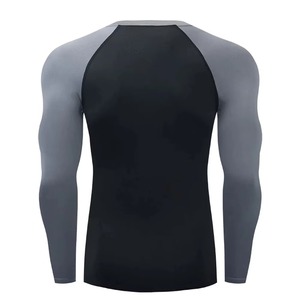 Thick Spandex Unisex MMA Rashguard <b>Long</b> <b>Sleeve</b> BJJ Compression Top Front Flat Stitch Grappling <b>Base</b> <b>Layer</b> Breathable Custom - Product Image 2
