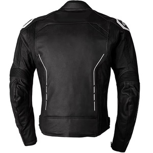 Chaqueta de carreras a prueba de viento de cuero genuino 100% hecha a medida, chaqueta protectora de seguridad para motociclista de invierno - Product Image 2