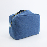Nouveaux accessoires de voyage, trousses de toilette, sacs à cosmétiques portables en toile de coton denim, trousse de maquillage, trousse de toilette, sac pour produits de soin de la peau pour le lavage et la beauté