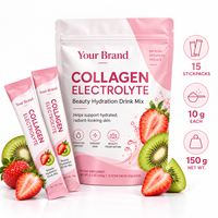 Complément en poudre d'électrolytes et de collagène hydrolysé OEM avec acide hyaluronique et vitamine C en sachet individuel – Fabricant OEM/ODM