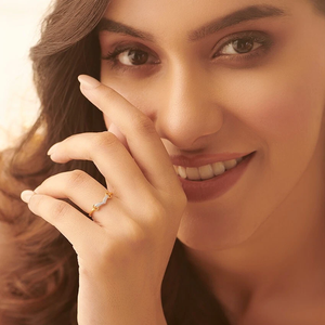 Elegante clásico 10K oro amarillo sólido corte diamante giro anillo IGI certificado bisel ajuste directo fábrica suministro boda - Product Image 3