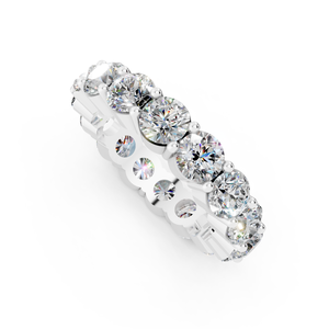 Venta al por mayor de anillos de compromiso de lujo personalizables diamantes de laboratorio de corte brillante clásico 10K 14K 18K OEM boda para fiestas - Product Image 1