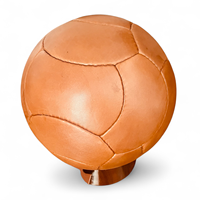 Ballon de football vintage classique Geoffrey 1962, logo populaire, 100% cuir de vache durable, base en bois à 15 panneaux, chambre à air en latex 420g, toutes tailles