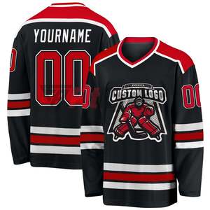 Nuevo mejor diseño de impresión por sublimación, camisetas de hockey sobre hielo, la mejor calidad, secado rápido, transpirable, uniformes de hockey sobre hielo para jóvenes, OEM - Product Image 1