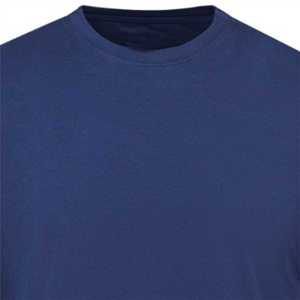 Conjunto de pijama de camiseta lisa azul marino Conjunto de salón tejido de algodón 100% Ropa de dormir de manga larga suave con Camiseta de cuello redondo y pantalones con cordón - Product Image 4