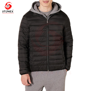 แจ็กเก็ตบอมเบอร์สำหรับผู้ชายเสื้อแจ็กเก็ตผ้าใบคอตั้งโลโก้ด้านหน้าสตรีทเทรนด์ฤดูหนาว - Product Image 3