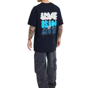 Nouveauté T-shirts pour hommes avec impression en relief personnalisée, qualité supérieure, nouveau design, style moderne, service OEM, T-shirts avec impression en relief - Product Image 3