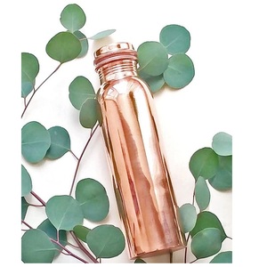 Sustainable Plain <b>Copper</b> Water <b>Bottle</b> for <b>Drinking</b> Water Juice Storage <b>Copper</b> <b>Bottles</b> Ayurveda Health Benefits - Product Image 1