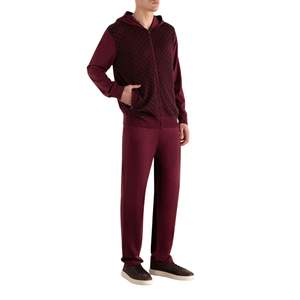 Ensemble de survêtement décontracté 2 pièces pour homme, respirant, zippé, personnalisable, avec étiquette privée, pour adultes, 100 % coton - Product Image 3