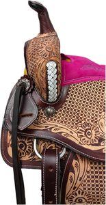 Selle de cheval western fabriquée à la main | Cuir de qualité supérieure et confortable, outillage détaillé, parfait pour le rodéo, le trail et l'équitation quotidienne - Product Image 2