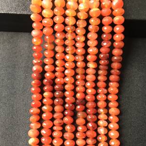 Perles Rondelles Facettées en Cornaline 100% Naturelle Certifiée IGI 7mm-12mm Grade AA Orange Feu pour Fabrication de Bijoux Vivaaz Gems - Product Image 3