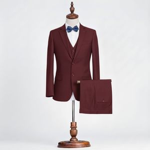 Trajes Negros Clásicos para Hombre, 3 Piezas, Corte Entallado, Traje de Novio para Boda, Esmoquin Formal de Negocios, Conjunto de Chaqueta, Chaleco y Pantalones para Fiesta - Product Image 5