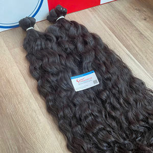 Grosse remise!!! Paquets de cheveux humains frisés bruts doublement étirés avec fermeture 100% extension de cheveux vietnamiens couleur naturelle - Product Image 6