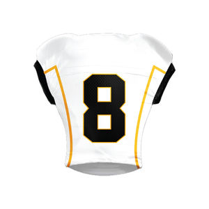 Camiseta de fútbol americano de último diseño para hombres 100% poliéster impresión por sublimación conjuntos de uniformes de manga corta - Product Image 4