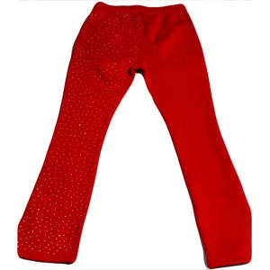 Pantalon de survêtement évasé en éponge française vintage personnalisable pour hommes pantalon streetwear personnalisé sérigraphie strass décontracté évasé - Product Image 6
