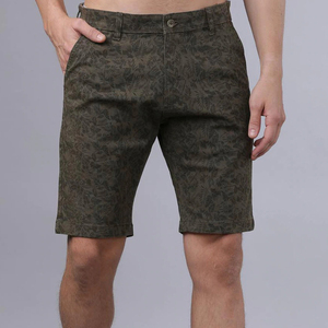 Shorts pour hommes légers et décontractés en toile, séchage rapide, respirants, anti-UV, couleur unie, polyester/coton, en promotion à prix réduit - Product Image 1