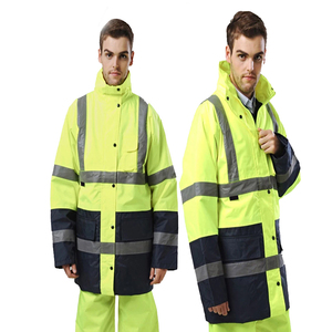 เสื้อผ้าทำงานแบบแห้งเร็ว ผ้าฝ้ายระบายอากาศ สะท้อนแสงเพื่อความปลอดภัย มองเห็นได้ชัดเจนสำหรับงานกลางแจ้ง พร้อมโลโก้แบบกำหนดเองใหม่ ได้รับการรับรองมาตรฐาน CE ป้องกันลม - Product Image 6