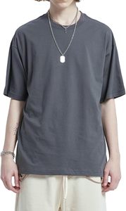 T-shirt pour homme 100% coton personnalisé impression personnalisée coupe ample col rond épaule tombante conception adulte t-shirt vierge personnalisé vente en gros - Product Image 4