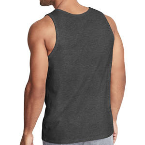 Débardeur musculaire OEM sans manches en coton léger pour hommes Vêtements de plage décontractés pour hommes Compression Running Fitness Gym - Product Image 2