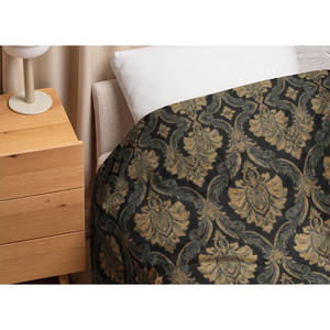 Couette de luxe Legacy Luxe Baroque Noir, matelassée, imprimée, en microfibre de polyester, motif carré double, lavable en machine - Product Image 2