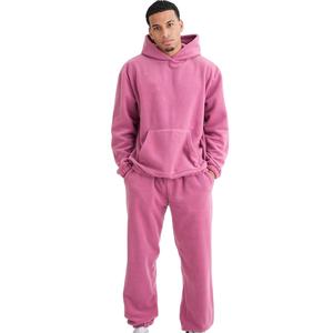 Chándales de lana con estampado de algodón 100% personalizado, Sudadera con capucha y pantalón acampanado, conjunto de chándal de 2 piezas, traje de pantalón con estacas de estilo callejero para hombre - Product Image 1