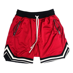 Pantalones cortos deportivos de baloncesto de secado rápido de verano para hombre, 100% poliéster, venta al por mayor, malla sólida, estilo informal transpirable de Hip Hop - Product Image 5