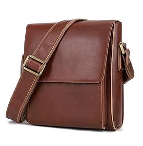 Bolso bandolera minimalista Unisex de cuero genuino, cadenas bohemias, diseño personalizado, botón con cremallera magnética, hombro informal - Product Image 1