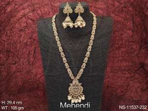 Ensemble de bijoux de créateur indien Mehendi, accessoires pour femmes, collier, tenue de fête, collier Long Antique, ensembles de bijoux - Product Image 2