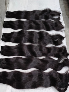 Vente en gros 100% extensions de cheveux humains indiens non transformés faisceau de cheveux vierges bruts alignés sur les cuticules - Product Image 5