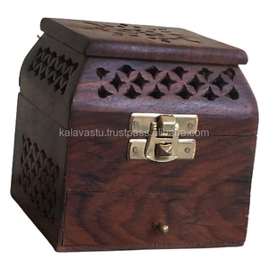 Wooden <b>Incense</b> Resin & <b>Cone</b> burner Wood Agarbatti <b>Incense</b> Stick Box and Dhoop Stand Ash Catcher Handicraft <b>Incense</b> Holder - Product Image 6