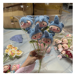 Fleur au crochet artisanale, fleur au crochet en fil pour la décoration d'événements, kits d'artisanat et accents cadeaux, Vietnam - Product Image 2