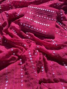 Designer Fancy Trending Outfit Vente Chaude Meilleur Nouveau Designer Georgette Broderie séquence Travail Saree Femme Mode Exportateur - Product Image 4