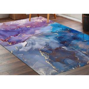 Alfombra de Mármol Morado y Azul: Alfombra Moderna Antideslizante, Alfombra Suave No Tejida - Product Image 3