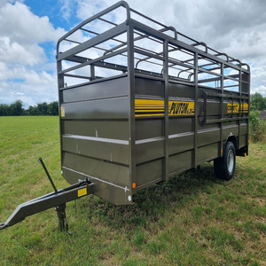 Versatile Livestock Farm <b>Trailer</b> 17ft Featuring Galvanized Steel Construction and Rear Loading Ramp for Efficient Transport - Product Image 1