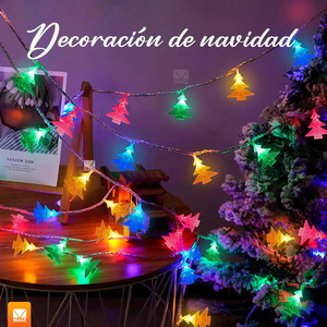 Guirlandes lumineuses LED pour sapin de Noël 3m RGB - Couleurs assorties - Product Image 3
