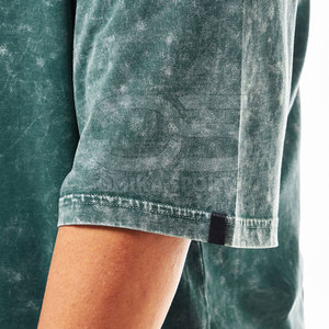 Lavé Vintage 100% coton hommes lavage à l'acide t-shirt à manches courtes mode t-shirt hommes lavage à l'acide t-shirt - Product Image 6