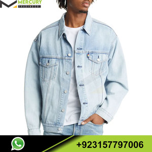 Hommes de Jeans Vestes Avec Avant Deux Poches Street wear personnalisé Fait Jeans Vestes Pour Hommes - Product Image 4