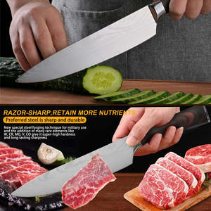 Venta al por mayor personalizado de alta calidad OEM ODM servicio Damasco Acero inoxidable cuchillo de Chef japonés cuchillo de cocina profesional - Product Image 6