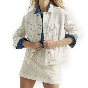 2025 Top Vintage para mujer, chaqueta vaquera de gran tamaño relajada, prendas de vestir exteriores holgadas, ropa de calle, moda vaquera sostenible - Product Image 1