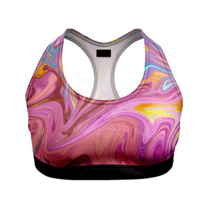 Lightweight Breathable Eco-Friendly Sublimation Bra 2025 Latest Design Women Gym Workout Light Support Seamless - Product Image 3