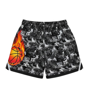 Pantalones cortos deportivos de verano para hombre, pantalones de malla de seda helada de secado rápido, informales, holgados, con logotipo frontal, transpirable, patrón sólido, estilos calientes - Product Image 6