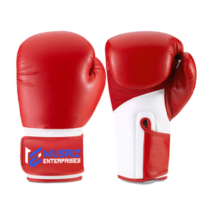 Guantes de boxeo personalizados de cuero PU de alta calidad para niños 8oz 12oz tamaños MOQ bajo directo de fábrica para logotipo de ejercicio de perforación - Product Image 2