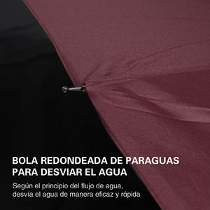 Parapluie élégant automatique grand format pour hommes et femmes, résistant au vent et à l'eau, avec poignée incurvée, design classique et long - Product Image 5