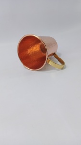 Tasse en cuivre de style moderne, Design martelé, tasse en cuivre 100% naturel, chope à bière - Product Image 5