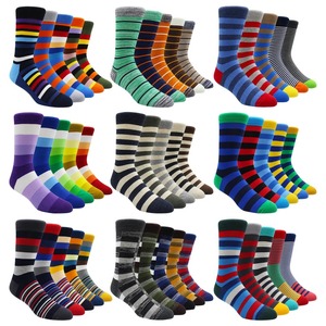 Size Casual Fashion Cotton Funny Long <b>Men</b> <b>Socks</b> Contrast <b>Color</b> Rainbow Larger Size Stripe <b>Socks</b> for <b>Men</b> - Product Image 1